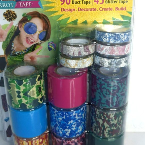 Parrot Tape Duct Tape Glitter Tape Combo Pack 15ct Camouflage Patterns - Picture 2 of 4